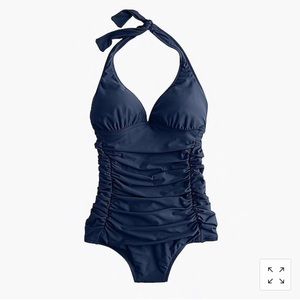 J. Crew Ruched Halter 1 Piece Swimsuit | 8 Long